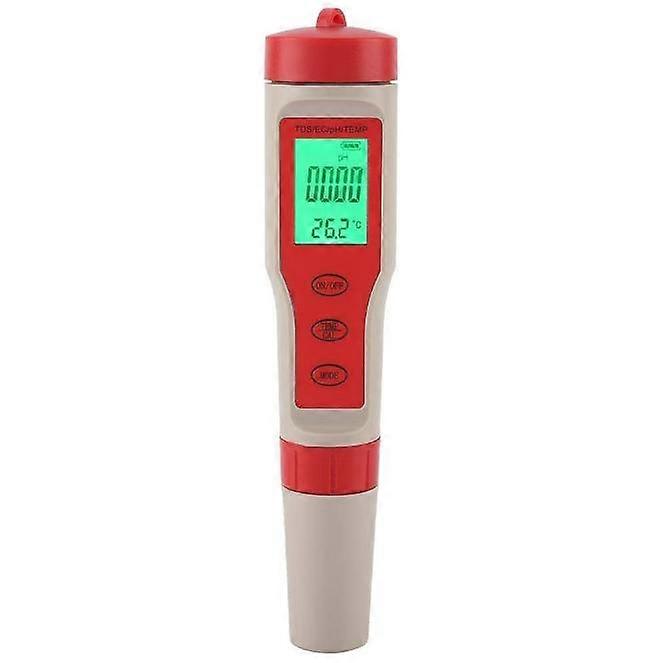 PH Meter, Professional 4 in 1 Portable Digital TDS PH EC Temp Meter, Electronic Ph Tester, Electronic PH Meter Tester