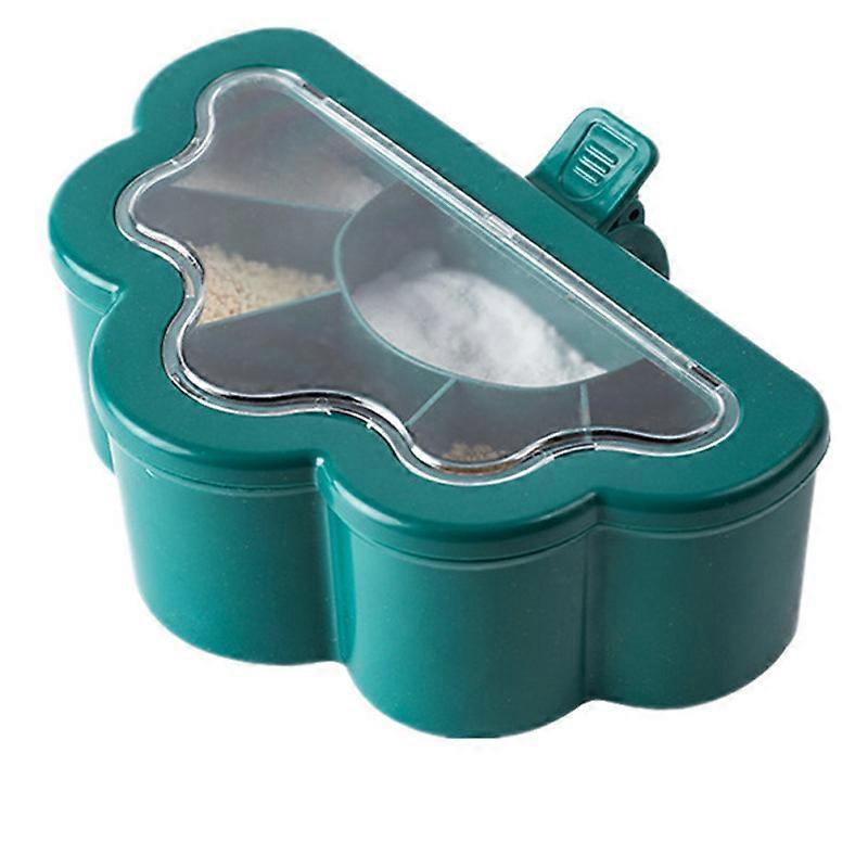 Green Yellow Kitchen Storage Accessory Kitchen Combination Set All-in-one Seasoning Box Creative Multi-grid Home Seasoning Box Without Seasoning Comes