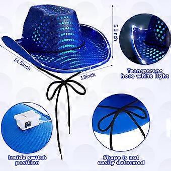 Cappello Da Cowgirl Bianco Con Piume E Diadema Argento - Foto 12