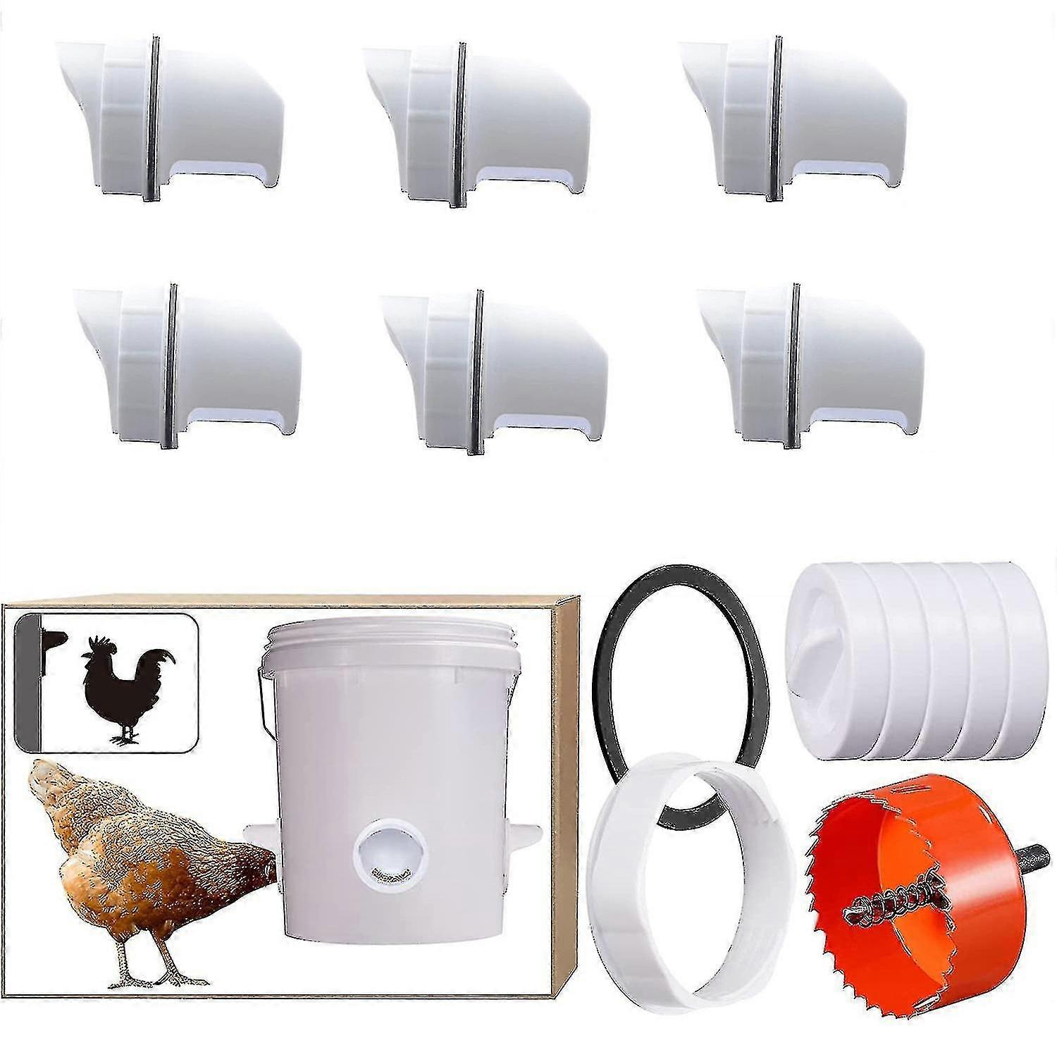 Kein Abfall Hühnerfutter mit Rattenstopfenkappen, DIY Geflügel Feeder_gift von G