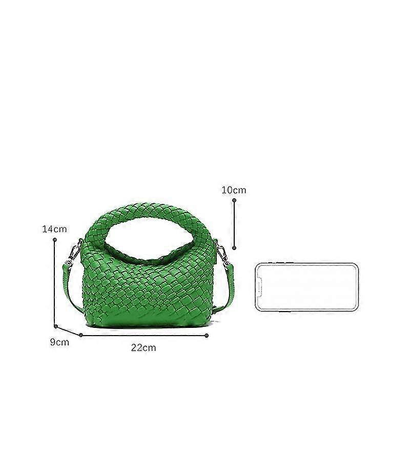 grüne Handtasche weiblich Mini kleine Tasche handgewebt