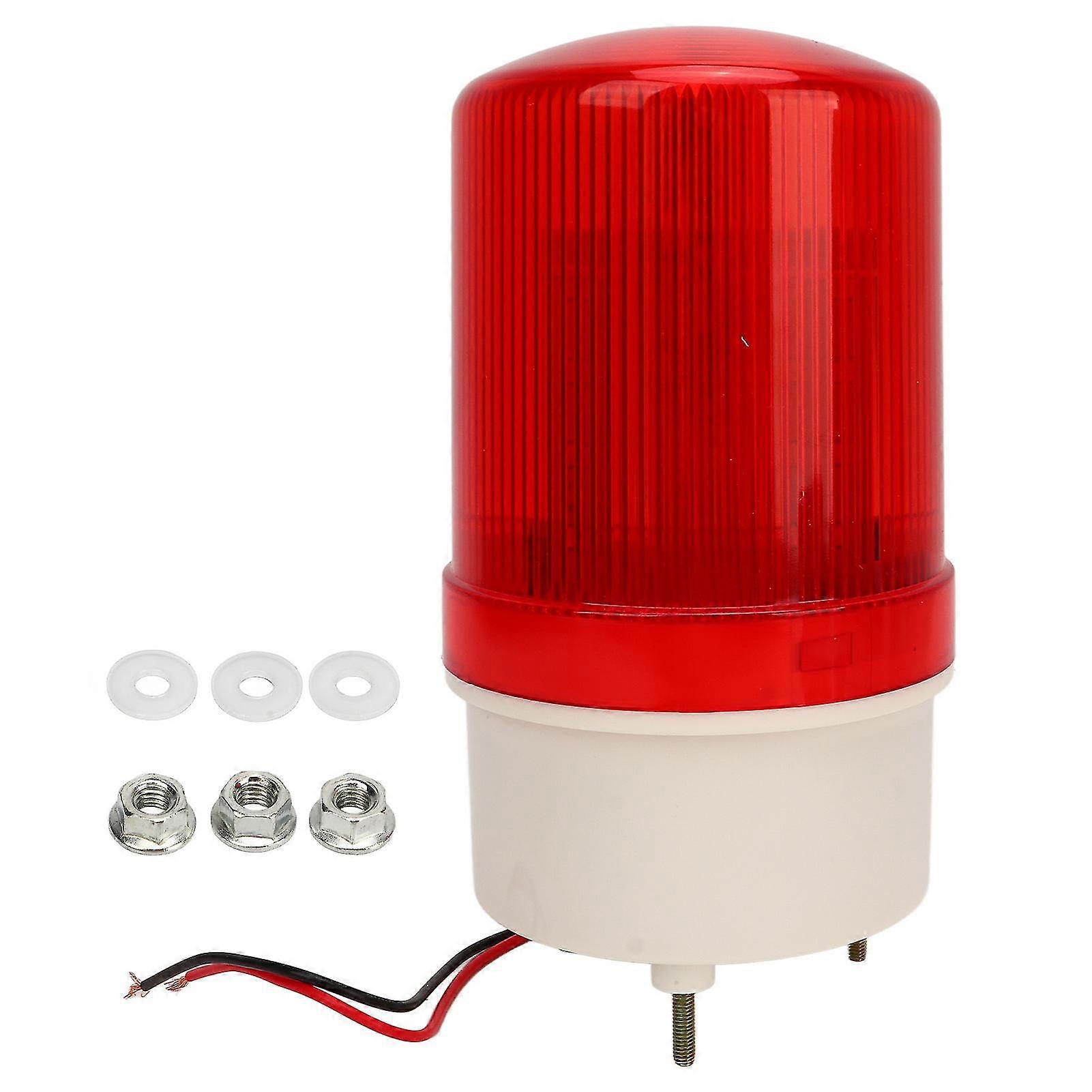 12V Red Industrial LED Rotating Strobe Beacon Light Electrical Revolving Signal Silent Alarm