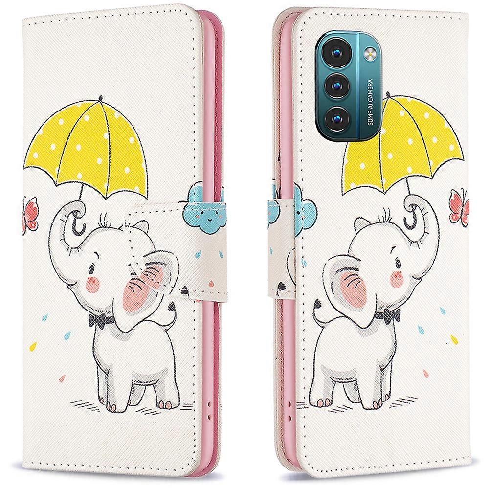 Pattern Printing Leather Case for Nokia G11/G21, Foldable Stand Design Colorful Pattern Printing Leather Wallet Phone Case