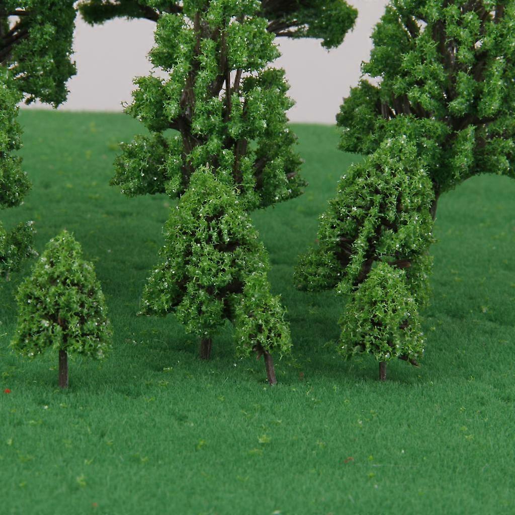 12pcs Multi Scale Green Model Trees Layout Train Railway Scenery 1:50-1:500