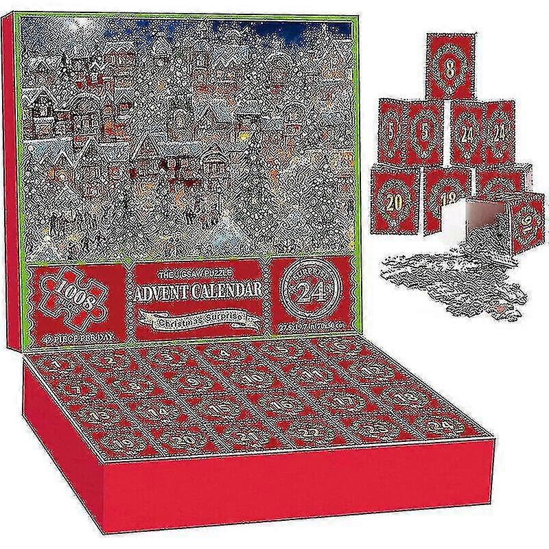 Christmas Blind Box 1008 Calendar Puzzle Advent 24 Days Countdown Puzzle