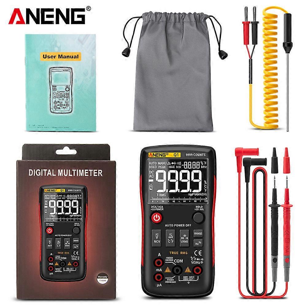 ANENG Q1 Digital multimeter 9999 Counts True RMS automotive electrical  Transistor Capacitor NCV tester Professional meter test