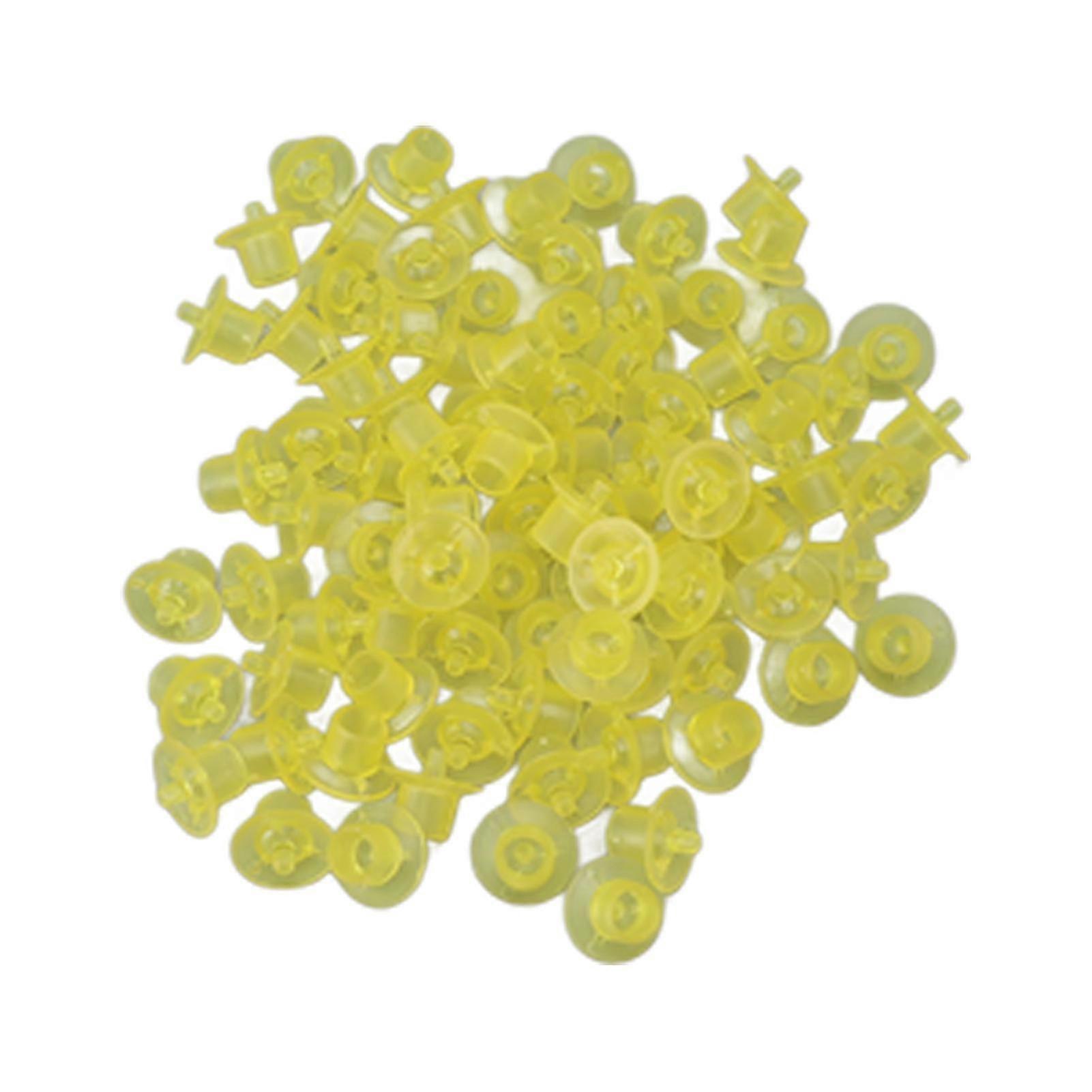Yellow Plastic Queen Bee Rearing Cups - 100PCS Bee Cell Cups for Beekeeping