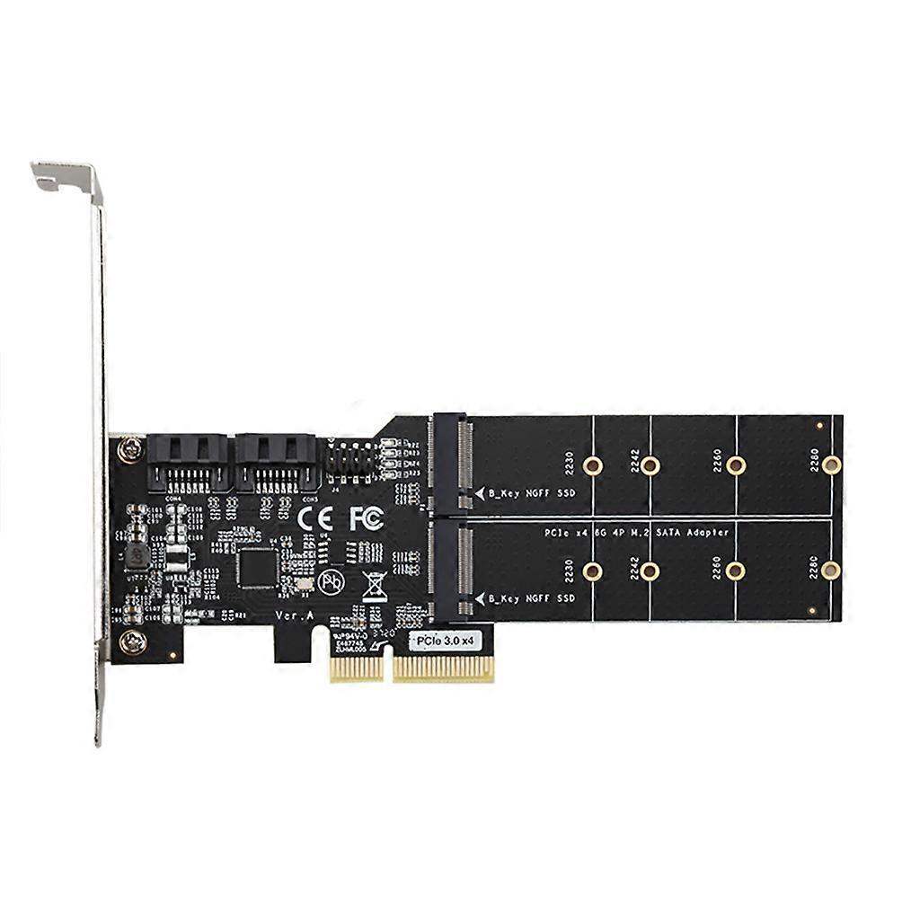 PCIe3.0 X1 X4 لمحول بطاقة محول M.2 SATA SSD إلى PCIe X1 مع 2xM2 2xSAT