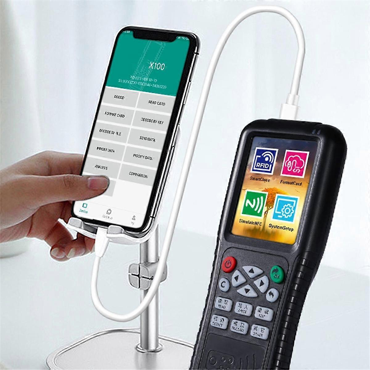 Smart Card-läsare Skrivare RFID-kopiator X100 USB-port Åtkomstkort Programmerare Duplikator Kopiera krypterade nycklar 125KHz 13.56MHz