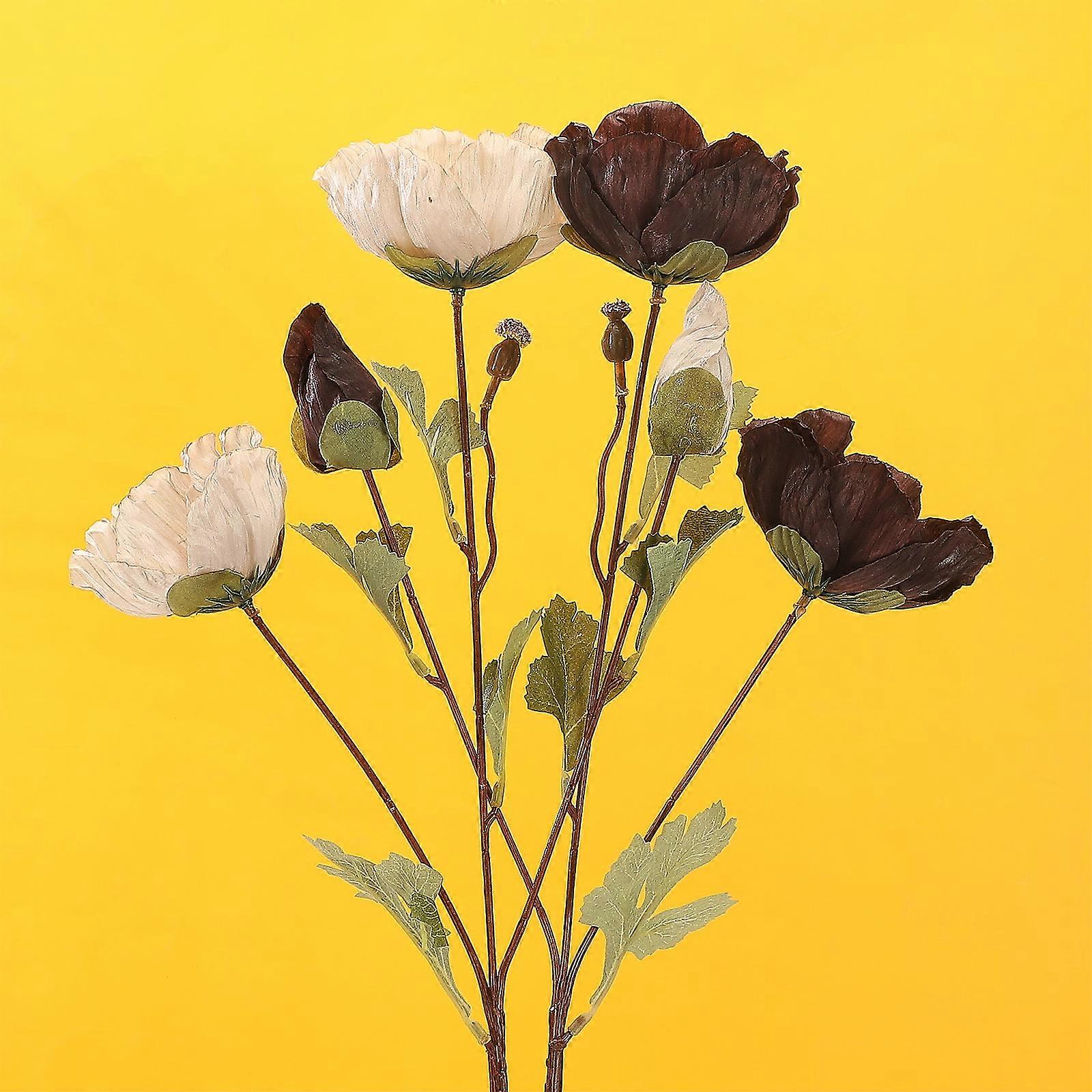 Mehrzweck Bunte lebensechte Kunstseide Kunstblume Display Hochzeit Dekorative Pfingstrose Durable Simulation Mohn