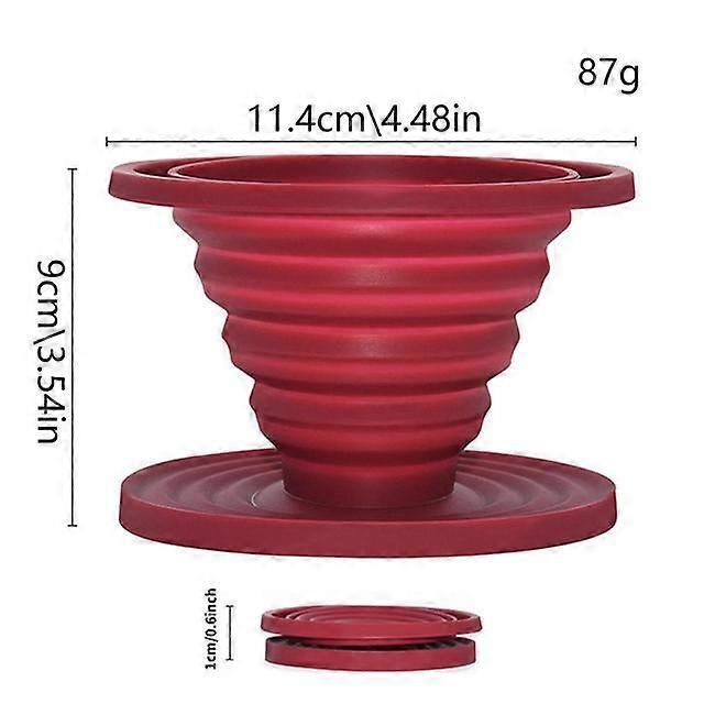 Coffee Dripper Foldable Reusable Silicone Coffee Filter Cone Travel Size Toiletries Cone Filter Holder