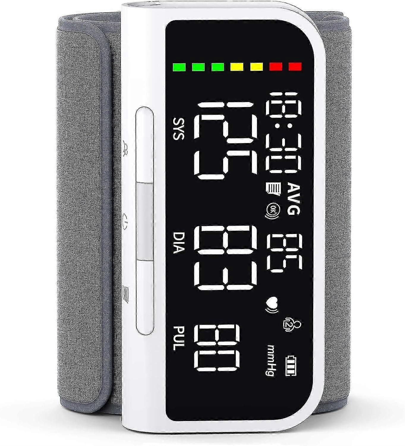 Blood Pressure Monitor Automatic Upper Arm Machine & Accurate Adjustable Digital Bp Cuff Kit Large Backlit Display 240 Sets Memory Includes Charging C