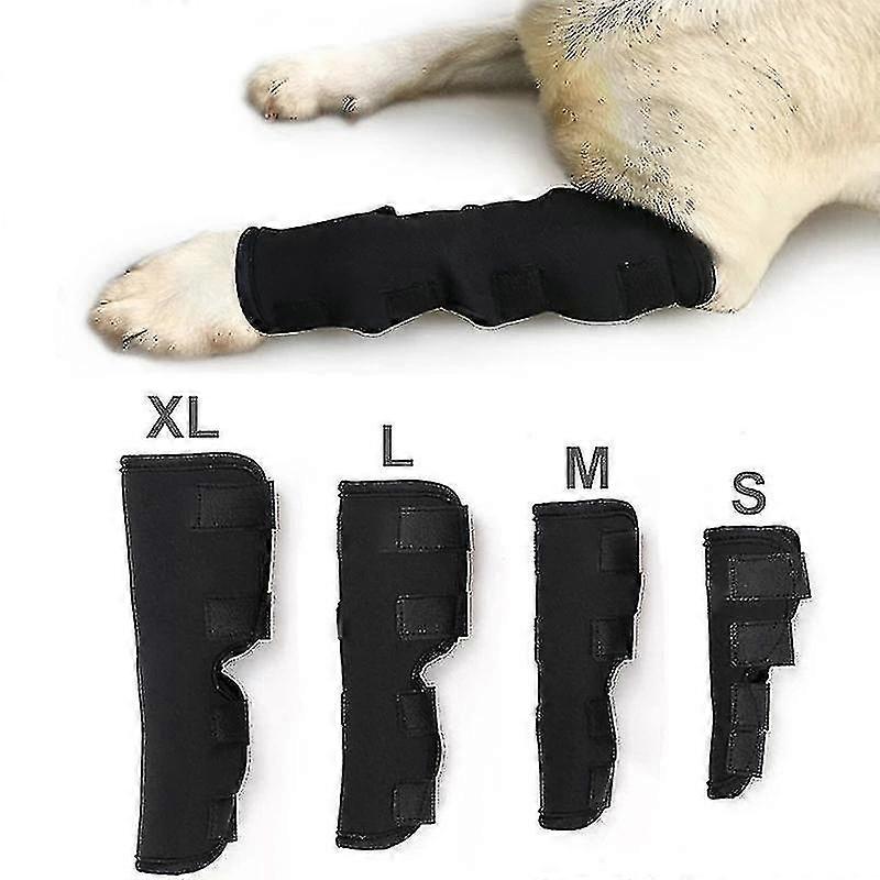 2 Pairs Dog Front Leg Wrist Guard, Leg Brace Kneepad Carpal Support Oint Brace Elbow Protector Warp