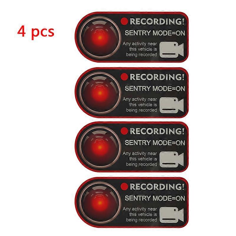Car Window Sticker for Tesla Model 3 Y Warning Sticker Model S X Invader Sentinel Sentry Mode Static Car Stickers ElectrostaticMotor Vehicle Frame & B