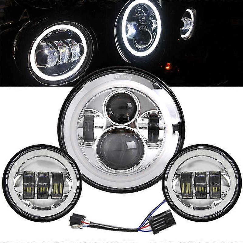 Chelhead 17,8cm LED Scheinwerfer Zierring - Schwarz Aluminium - Für Harley Electra Glide & Softail