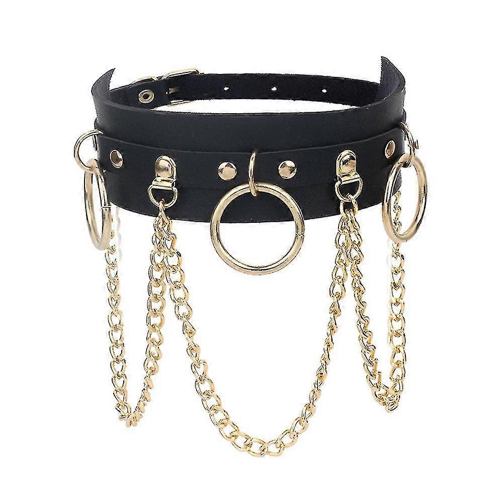 Pu Leather Necklace Gothic Punk Style