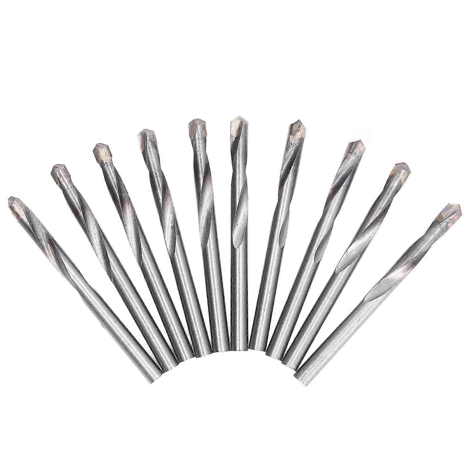10pcs Straight Shank Twist Drill Tungsten Steel Engraving Milling Cutter Cnc Router Bit 6mm