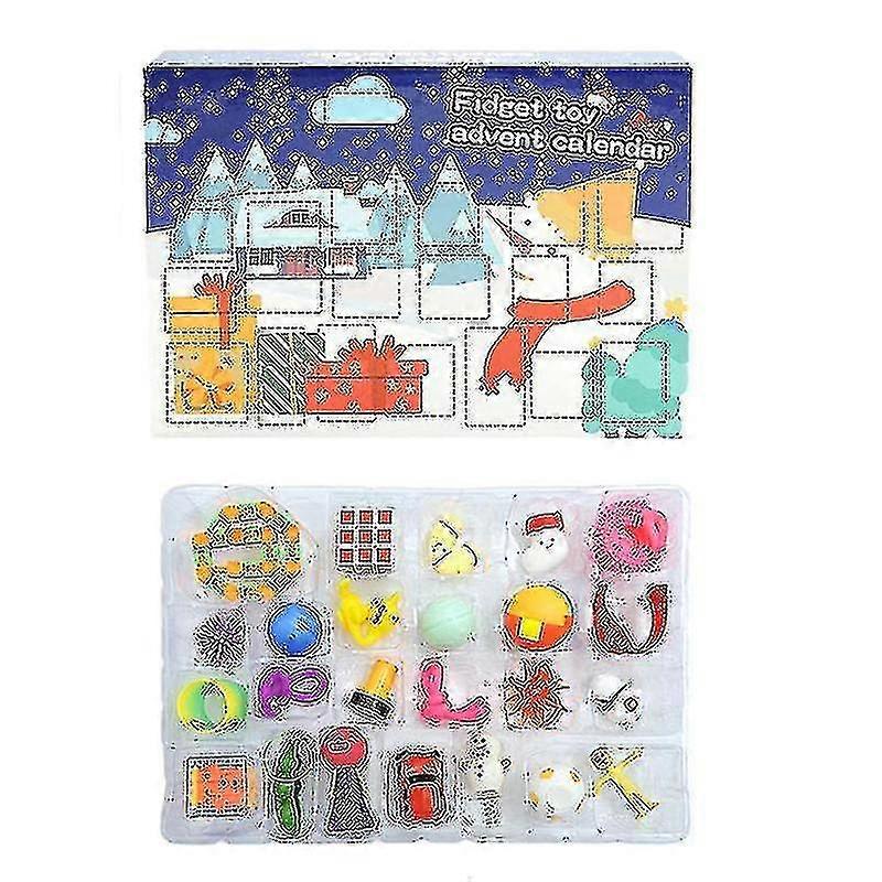 Julkalender Presentförpackning Dekompression Leksak Set Julkalender C-MXBC