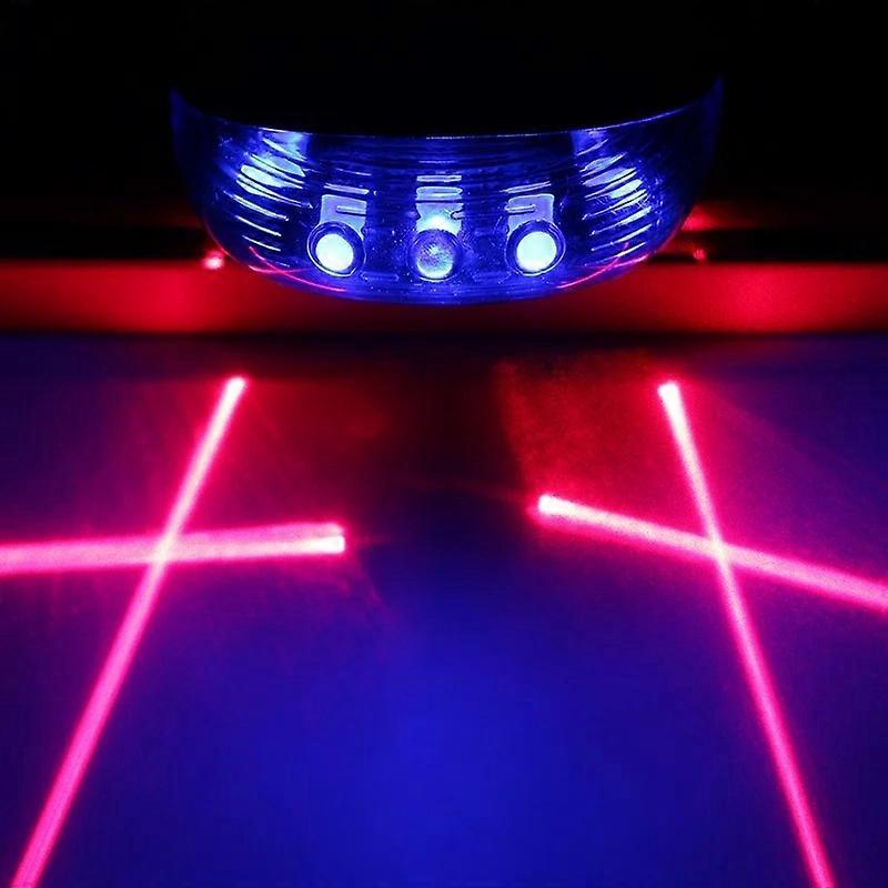 Cykel cykel LED-lys 2 lasere 5 LED vandtæt cykelbaglygte sikkerhedsadvarsel baglygte MTB cykelbaglygter
