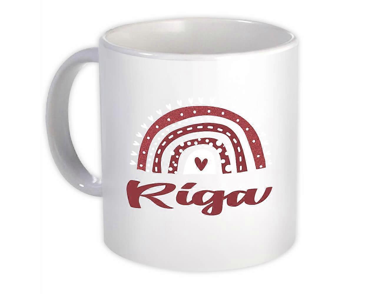 Gift Mug: Riga Latvia Rainbow