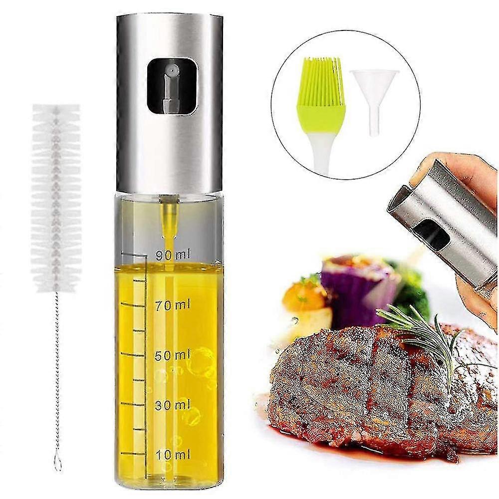 Oil Sprayer With Scale, 4 In 1 Refillable Oil And Vinegar Bottle