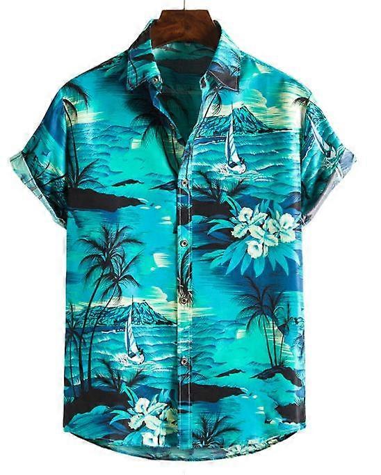Beach shirt Hawaii short-sleeved flower shirt men