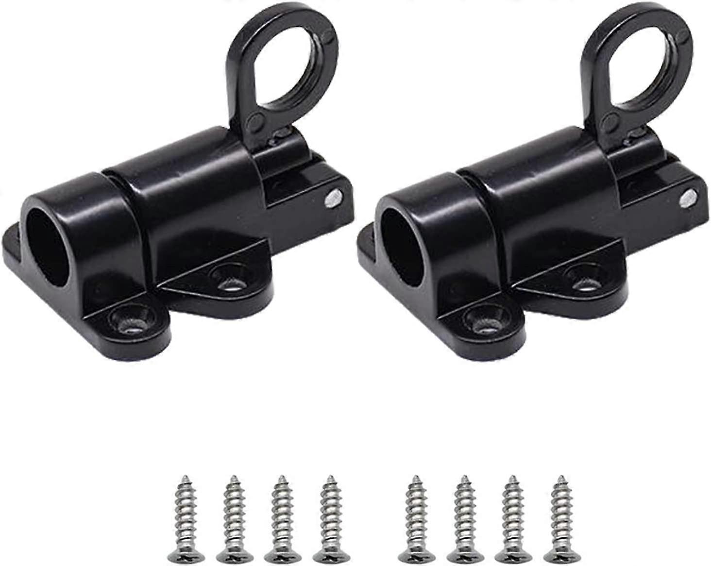 Door Bolt, 2 Pieces Automatic Locking Door Bolt Spring Bolt Lock Spring Bounce Door Bolt with Screws