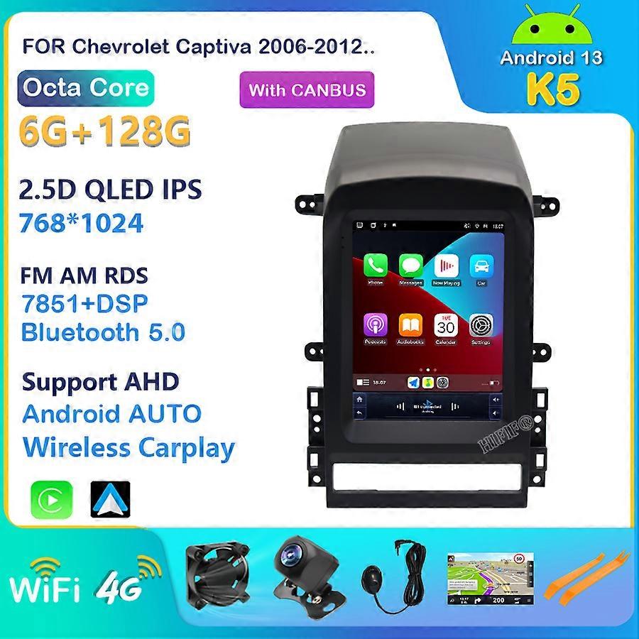 Chevrolet Captiva 2006 2007 2008 - 2012 Tesla Dikey Ekran Navigator GPS Android Stereo Alıcı 2 Din için Araba Radyosu