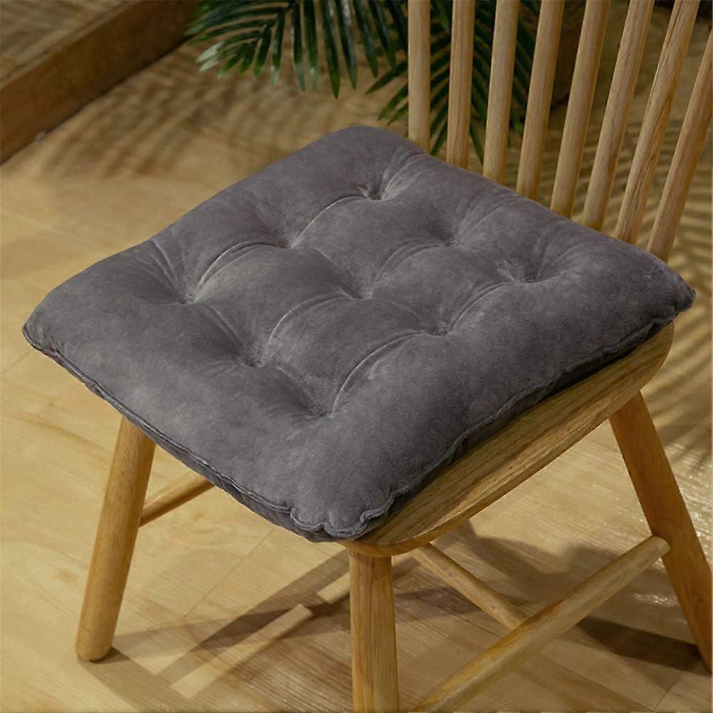 Conjunto de 2 almofadas de assento, almofadas de cadeira com fitas, almofadas de veludo, almofada de assento, almofada de cadeira para interior