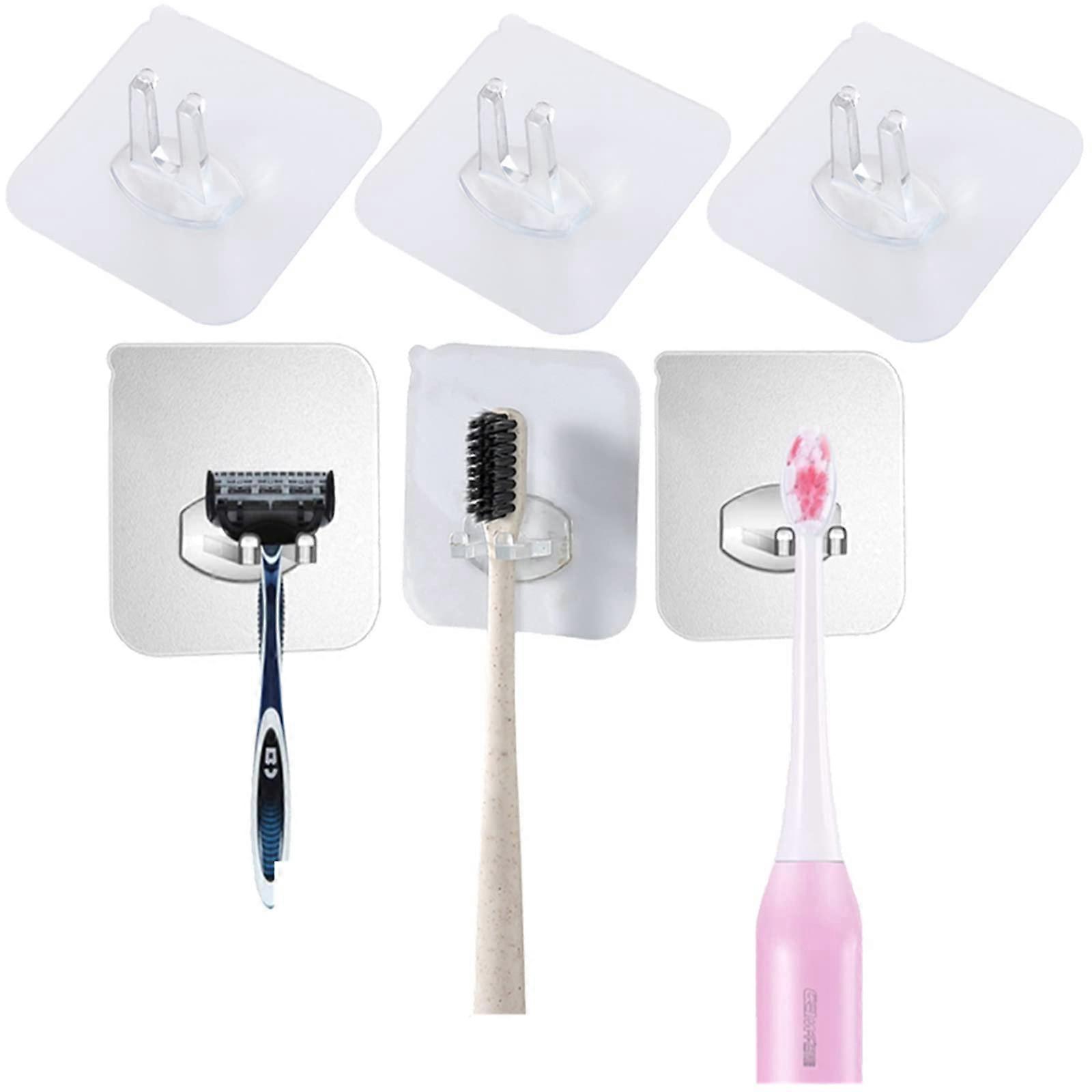 Nya produkter 2023, Tandborsthållare 6 st Väggmonterad klar tandborsthållare Universal för väggmonterade tandborstar