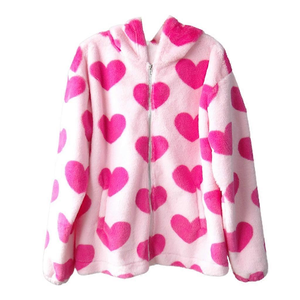 Kvinnor Fleece För Jacka Vinter Långärmad Faux Sherpa Fuzzy Casual Zip Up Kappor