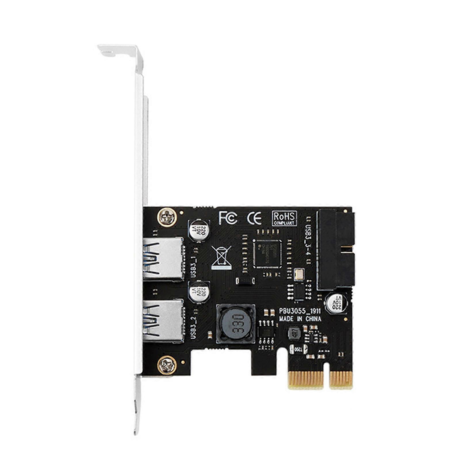 PCI-E auf 2 Port USB 3.0 Adapter 5 Gbit/s PCI-E Erweiterungskarte mit 19-poligem Anschluss