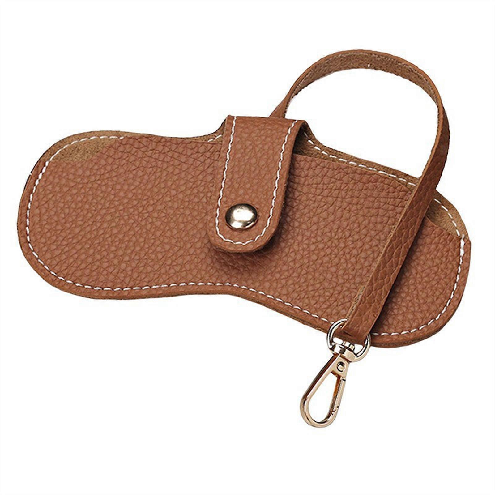 Soft Faux Leather Glasses Bag Sunglasses Case Holder Portable Eyewear Organizer with Keychain Hook Lightweight Glasses Pouch for Friends Family