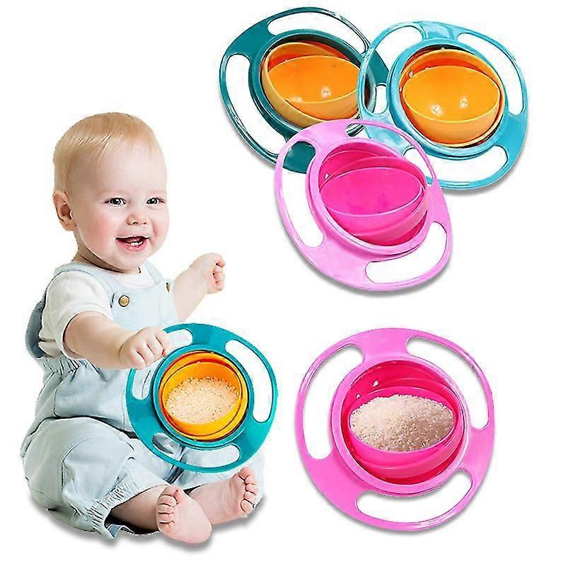 Universal Baby Magic Bowl Gyro Bowl 360 Rotate Spill-proof Practical Design Children Rotary nce Novelty Gyro Umbrella