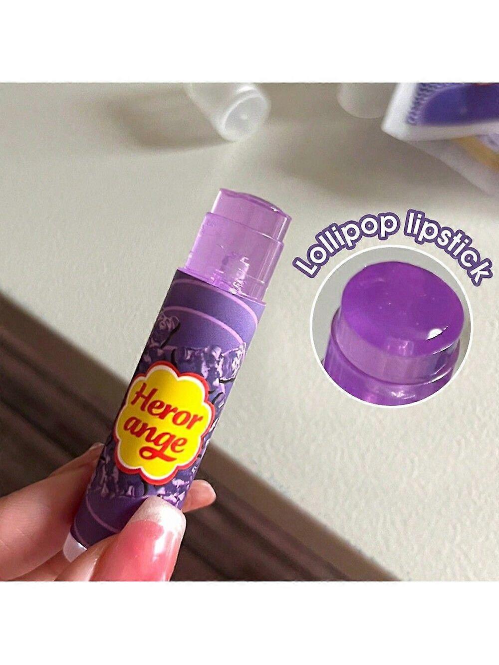 HERORANGE Lollipop مرطب شفاه أحمر الشفاه ، مرطب ، مرطب ، تكسير مهدئ ، خطوط شفاه ناعمة ، قناع شفاه عديم اللون 1 قطعة