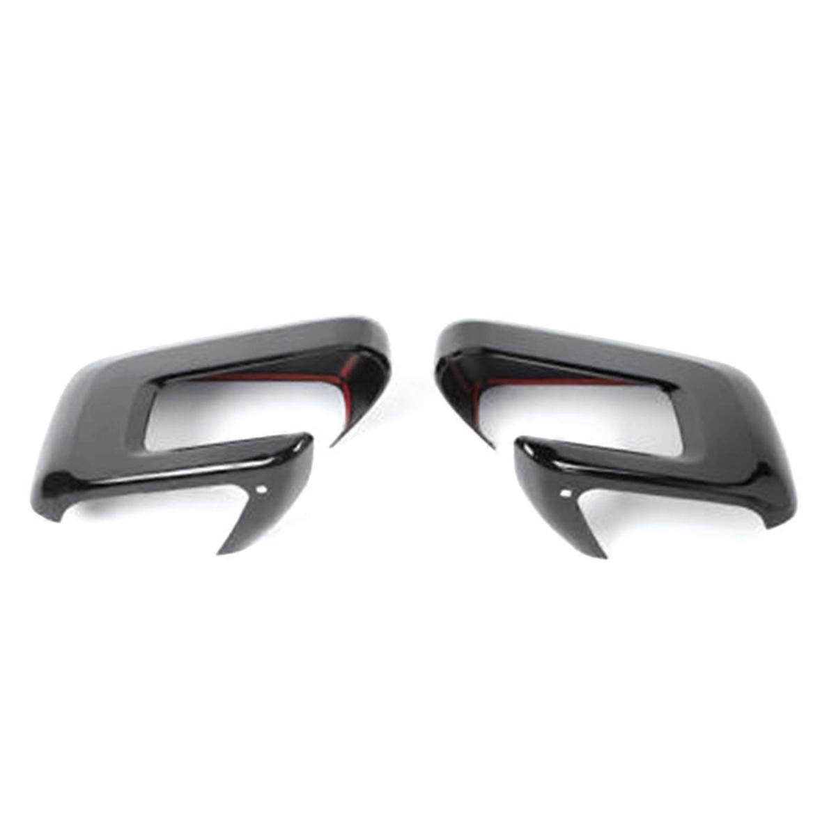 1Pair Front Side Rearview Mirror Caps Cover Decoration Trim Cover for 2021 2022 Bright Black