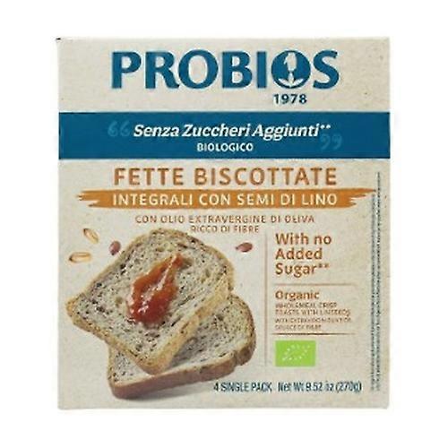 Wholemeal rusks with flax seeds - sugar free 270 g