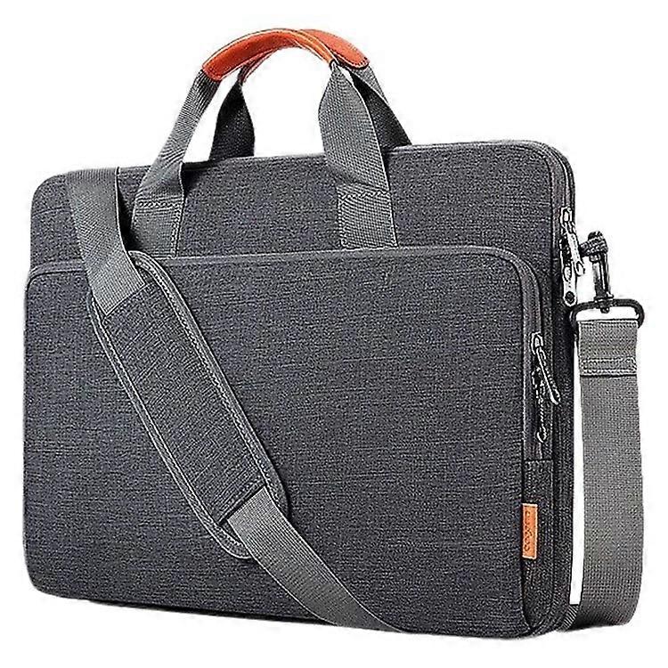 For 14 inch Shoulder Laptop Bag Business Style Multi-Functional Notebook Sleeve Bag with Air Cushion Protection