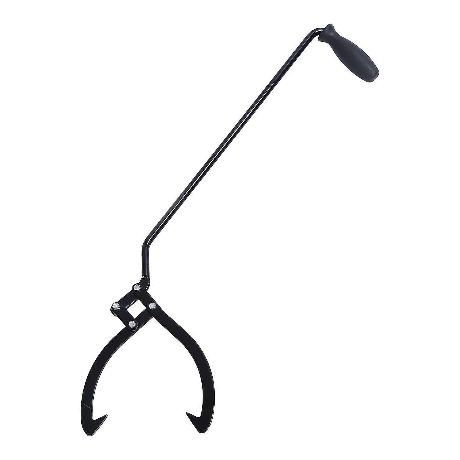 Log Tongs Lightweight 10in Opening Long Handle Strong Bearing Capacity Labor Saving Log Lifting Hook