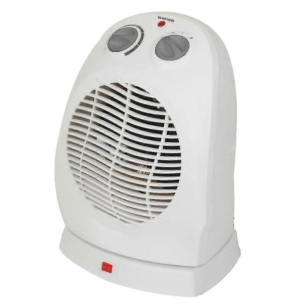 Low Consumption Electric Heater, Adjustable Thermostat, Overheating Protection, Anti-dumping System, 1000/2000w Two-speed Fan Heater, White-Yvan