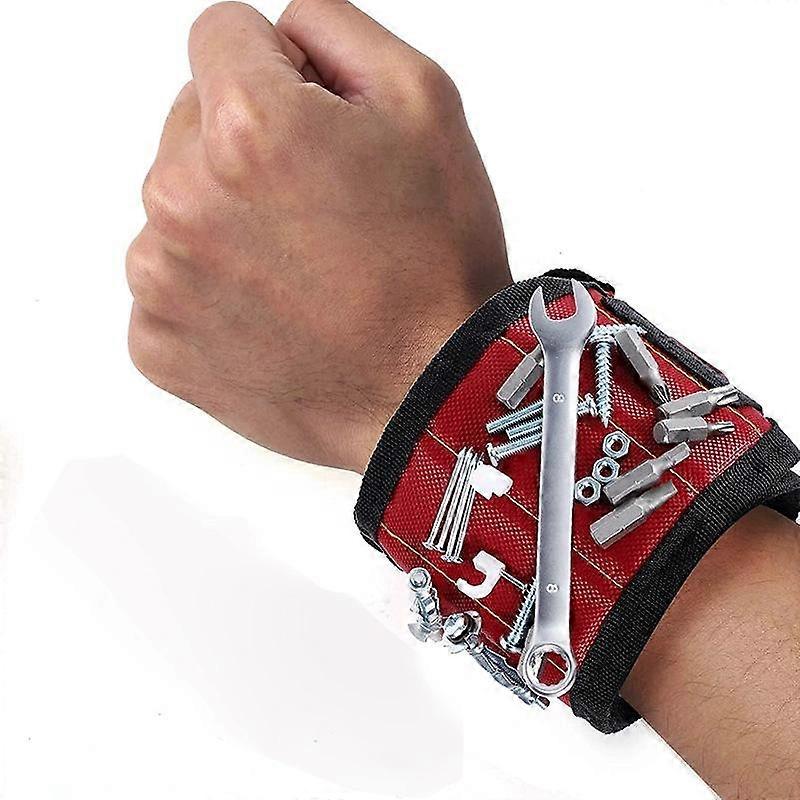 Magnetic Wristband Toolkit Electrician Fast And Portable Magnet Picker Magnetic Wristband For Screws Nails Bits Tool Storage Bag
