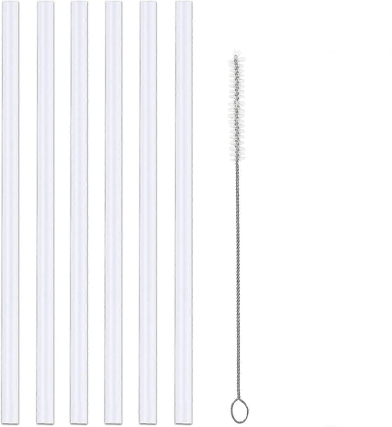 [6-pack] BPA-free straw set with cleaning brush