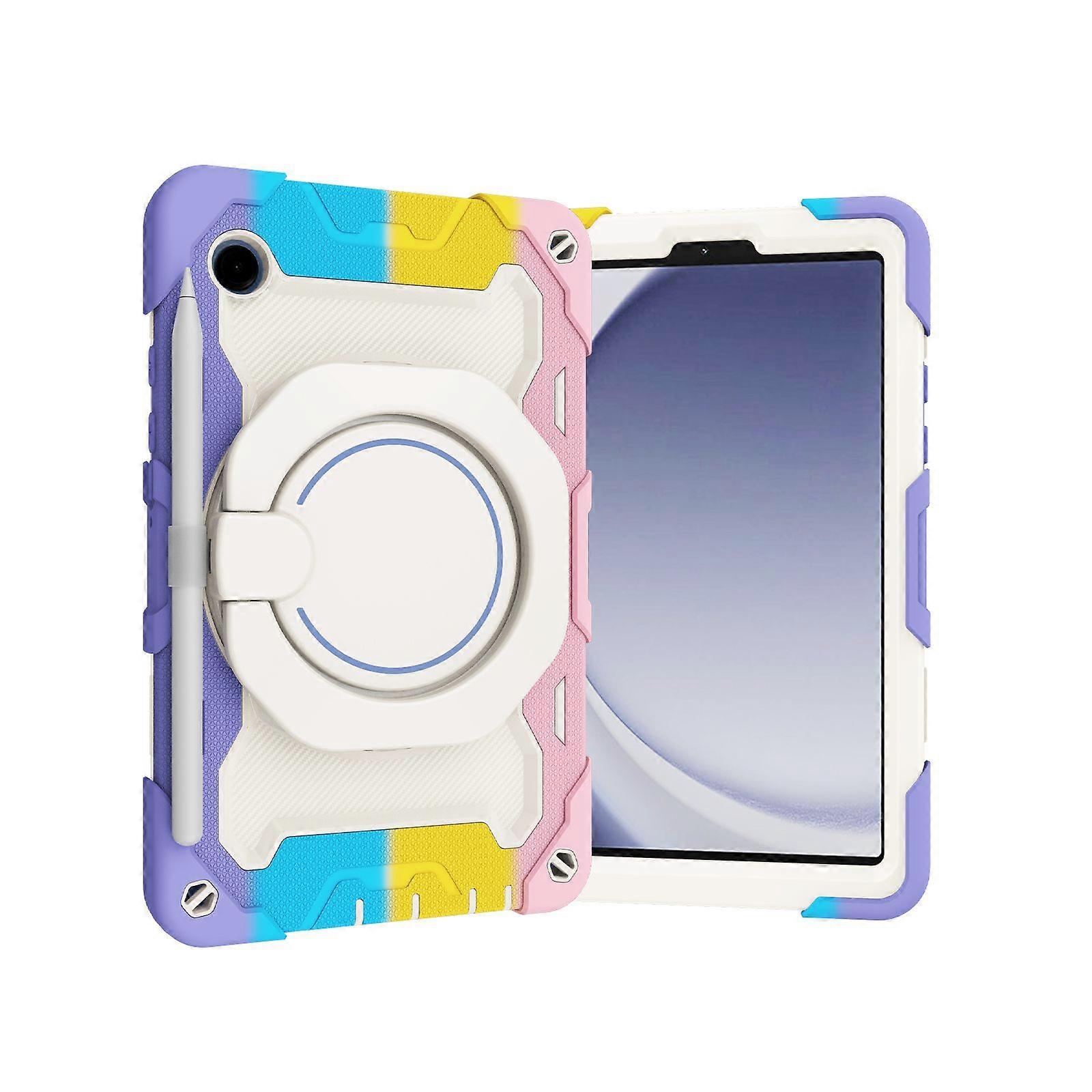 Case for Samsung Galaxy Tab A9 Case - 3-in-1 Heavy Duty Shockproof Protective Cover with Rotundity Bracket and Shoulder Strap, 8.7" Tablet Case