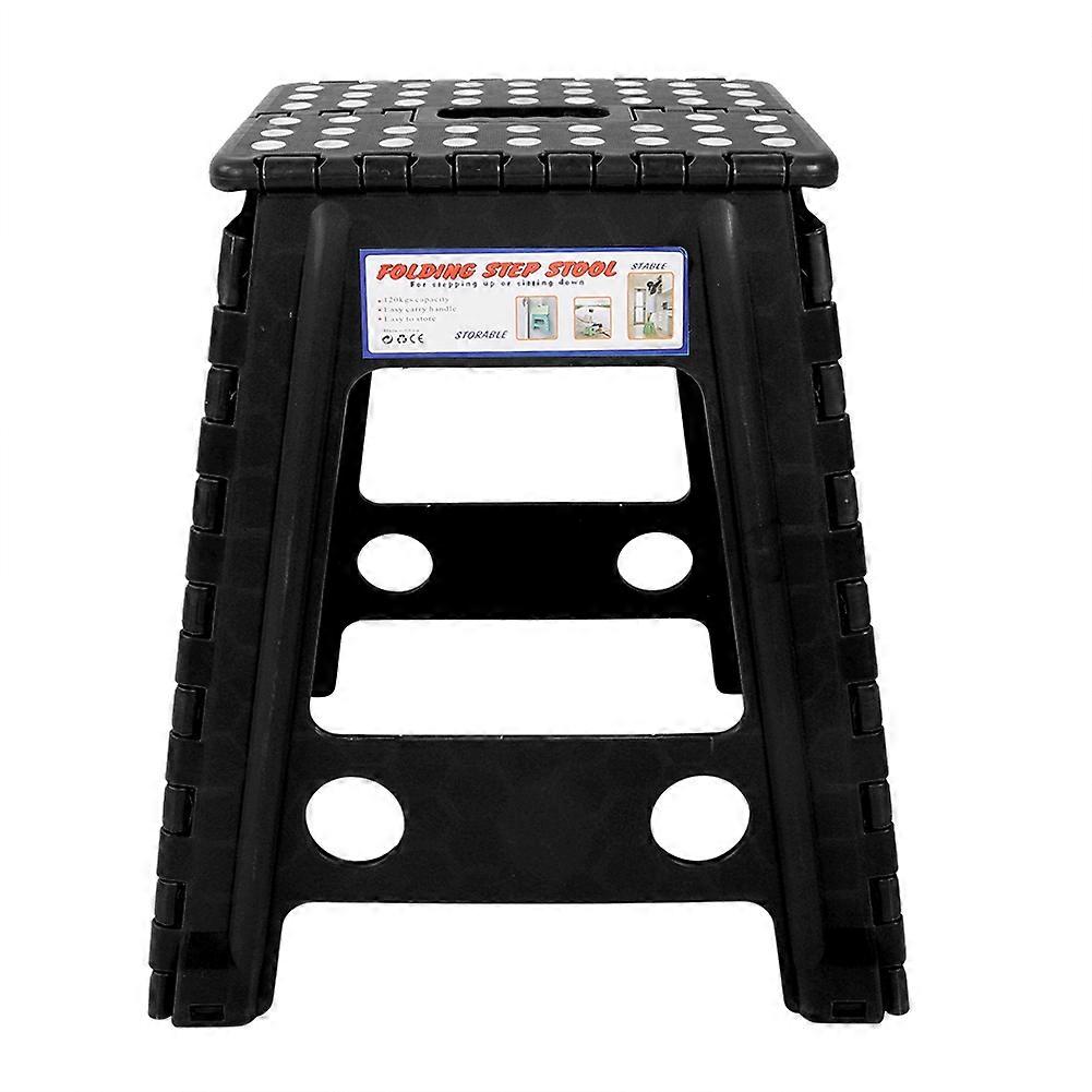 Portable Living Plastic Dots Folding Step Stool Anti slip Foldable Adults Chair(#4)