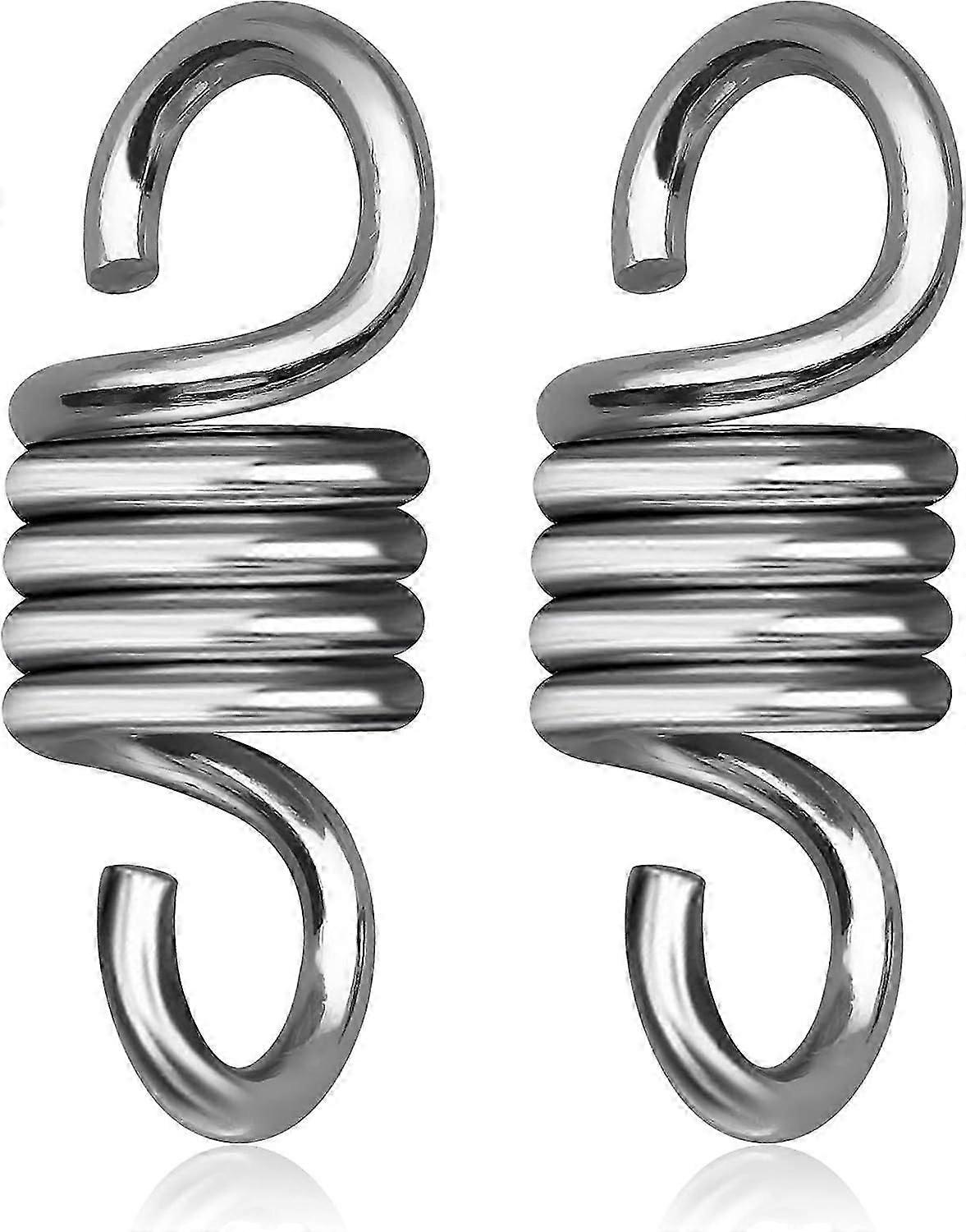 2 Pieces Hammock Spring, Hardened Galvanized Steel Extension Spring for Hanging Hammock Chairs and Porch Swings Heavy Duty Spring Leisure Garden