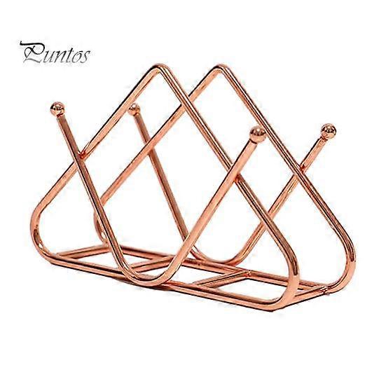 Iron Paper Towel Holder Triangle Shape Stainless Large Capacity Polished No Deformation Bar Office Kitchen Table Napkin Holder Napkin Dispenser