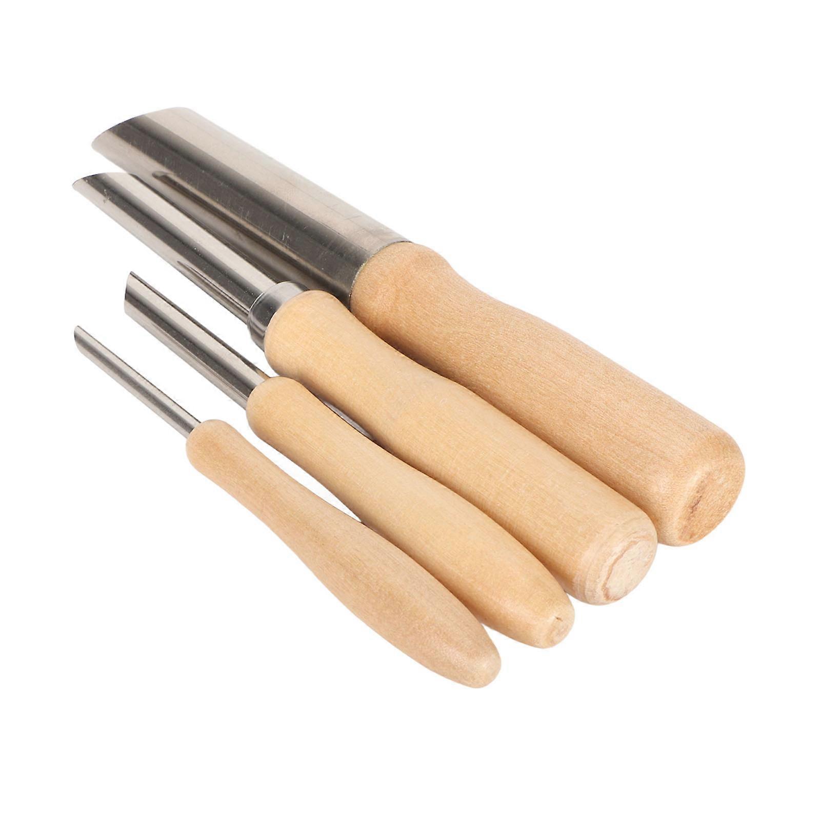 4pcs Clay Hole Cutters Rustproof Stainless Steel Clay Carving Tools Portable Pottery Sculpting Tools for Household