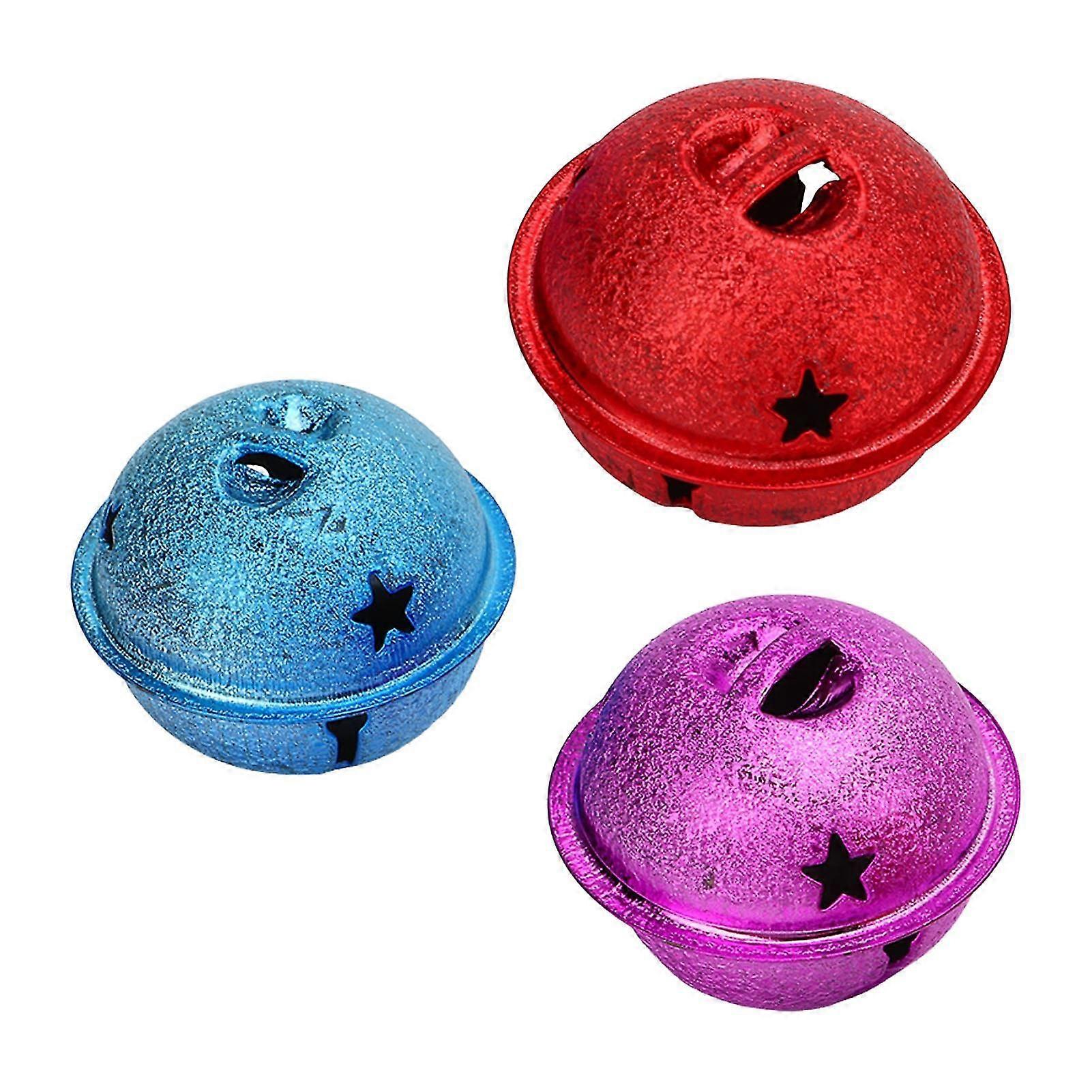 Jingle Bells coloré de 40 mm - lot de 15 cloches d’artisanat bricolage en fer pour pendentifs bijoux