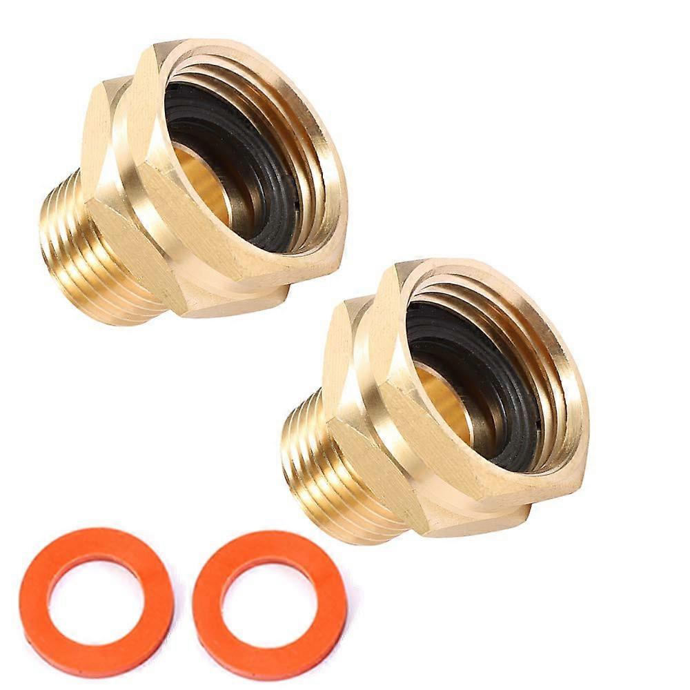 2 Stück Messing Gartenschlauch Adapter GHT auf NPT Buchse x Stecker