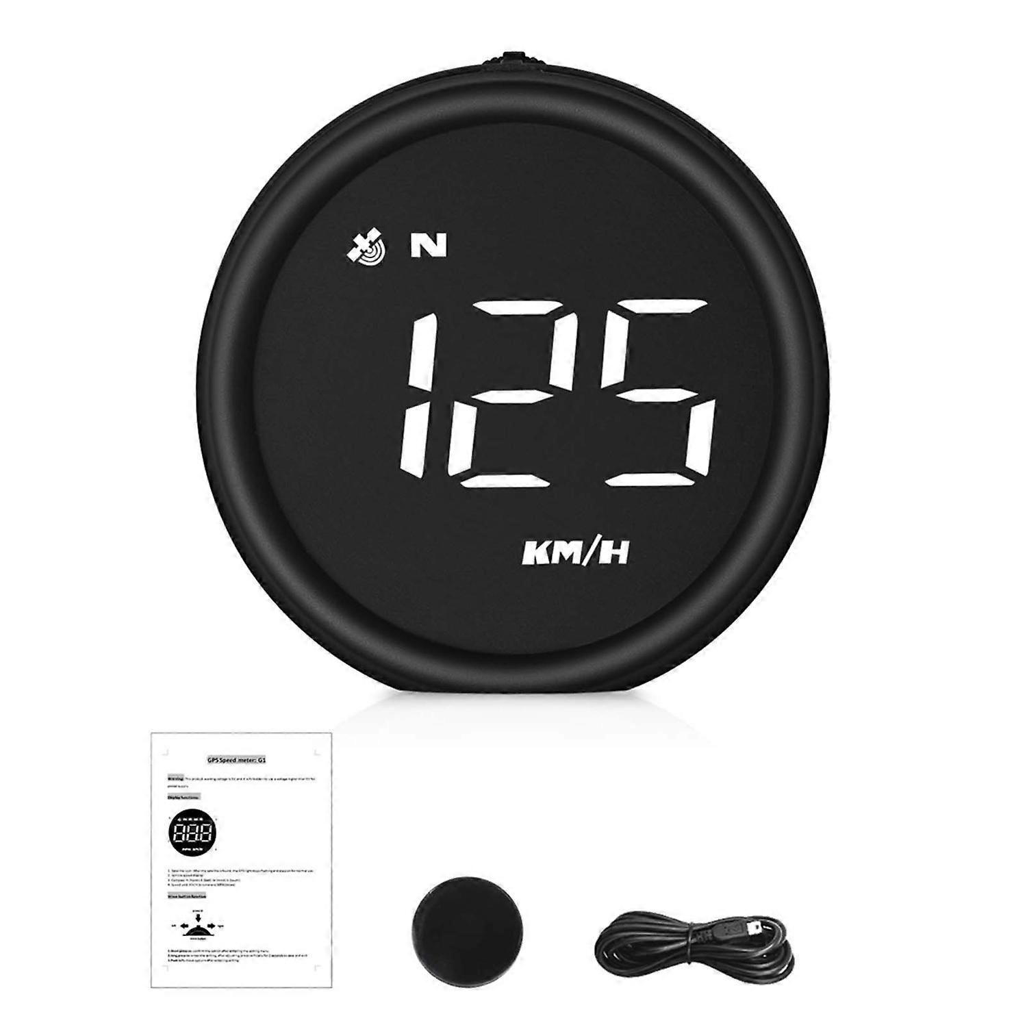 Universal Car Head Up Display GPS Speedometer with Speed, Overspeed Warning, Mileage Measurement, Fa